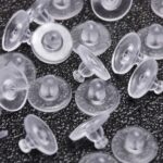 Comfort Disc Earring Backs - Bullet Clutch Earnuts with Stabilizers for Heavy Studs; Statement Earrings (8mm) - Image 3