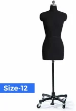 Professional Female Tailoring Dummy with Adjustable Rolling Stand (Size-12)