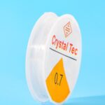 Crystal Tec 0.7mm Clear Elastic Beading Cord – Strong ; Stretchy Thread for DIY Jewelry Making, Bracelets, and Crafts