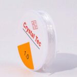 Crystal Tec Clear Elastic Beading Thread - 1.0mm Stretchy String for Bracelet Making ; Jewelry DIY