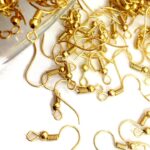 Gold Earring Hooks – Hypoallergenic Fish Hook Earring Wires with Coil and Ball for Jewelry Making