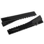 Professional Black Alligator Hair Clips - 45mm Flat Top Metal Bases for DIY Hair Bows, Salons, and Crafting Big size