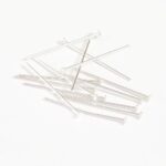 Polished Silver-Tone Flat Head Pins - Essential Metal T-Pins for Jewelry Beading, Charms, and Earring Drops (25mm) - Image 2