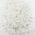 Polished Silver-Tone Open Jump Rings - Essential Circular Connectors for Jewelry Design; Repair (8mm)