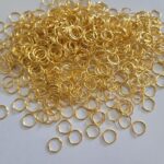 Premium Gold-Plated Open Jump Rings - High-Lustre Round Link Connectors for Jewelry Repair & DIY Crafting (8mm)