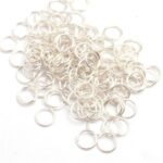 Polished Silver-Tone Open Jump Rings - Essential Circular Connectors for Jewelry Design; Repair (6mm)