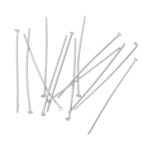 Polished Silver-Tone Flat Head Pins - Essential Metal T-Pins for Jewelry Beading, Charms, and Earring Drops (25mm) - Image 3