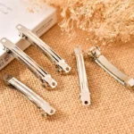 Premium Gold Metal French Barrette – Large Automatic Hair Clip for Thick Hair, Half-Ups, and Ponytails - Image 3