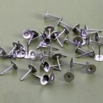 Polished Silver-Tone Earring Stud Posts - Flat Pad Glue-on Bases for DIY Jewelry & Crafting (6mm)