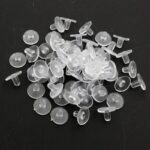 Comfort Disc Earring Backs - Bullet Clutch Earnuts with Stabilizers for Heavy Studs; Statement Earrings (8mm) - Image 2