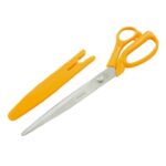 Sharp Stainless Steel Scissors with plastic Handles and Protective Safety Cap(32-10”-2.5mm) - Image 2