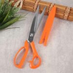 Sharp Stainless Steel Scissors with plastic Handles and Protective Safety Cap (31-3mm-9.5”)