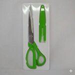 Sharp Stainless Steel Scissors with plastic Handles and Protective Safety Cap (31-3mm-9.5”) - Image 2