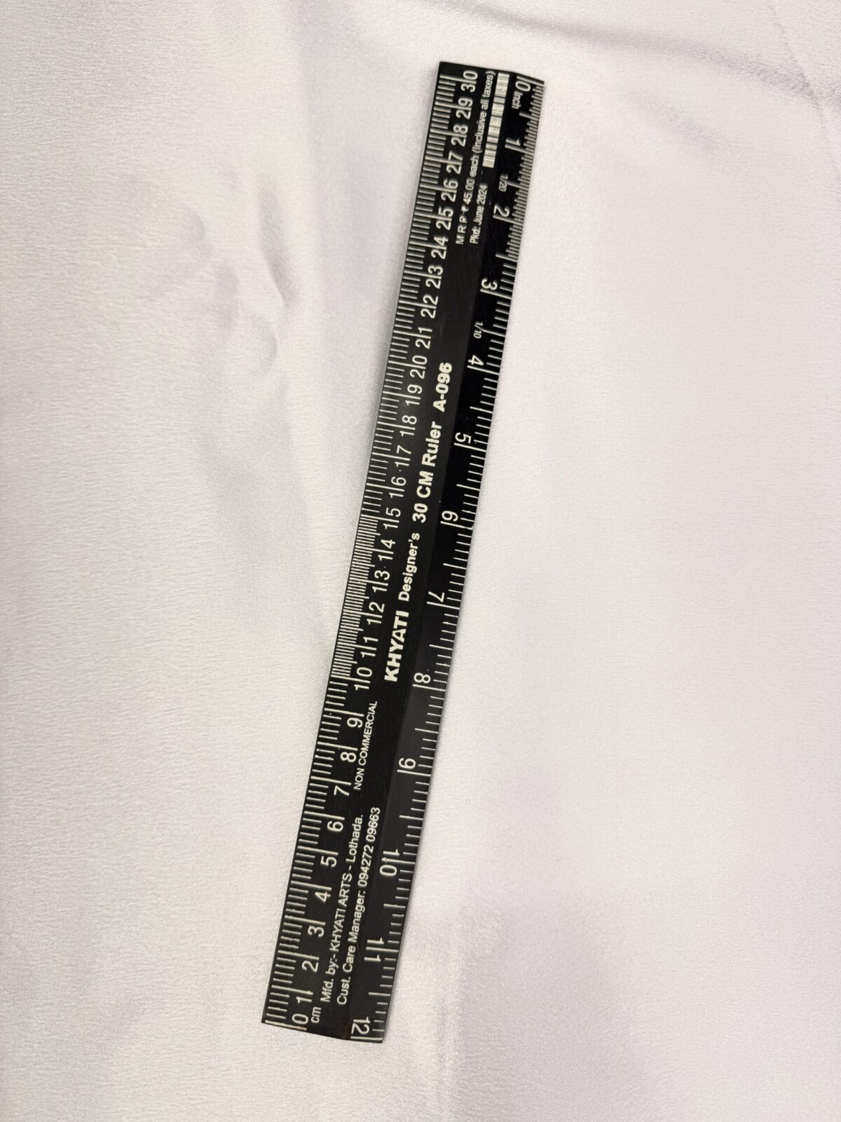 Les Ruler 📐 Designer’s Black 30 CM / 12 Inch Ruler – lecraft