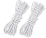 LOTUS International Premium Narrow Woven round Elastic Roll(5mm-13M)(White)