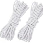 LOTUS International Premium Narrow Woven round Elastic Roll(5mm-13M)(White)