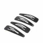 Tik Tok clip/Metal Snap Hair Clips – Premium Blank Barrette Bases for DIY Hair Bows and Handmade Accessories (Matte Black)(2”-1Pack)