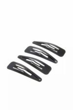 Tik Tok clip/Metal Snap Hair Clips – Premium Blank Barrette Bases for DIY Hair Bows and Handmade Accessories (Matte Black)(2”-1Pack)