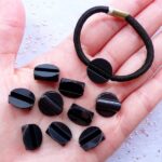 Band Attacher / DIY Hair Tie Connector Buckles – Round Plastic Cord Joiners for Custom Elastic Hair Band Making (Black) - Image 2