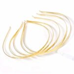 Premium Gold-Finished Metal Headband Bases