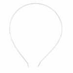 Ultra-Thin silver -Tone Metal Headband Base (12Piece)