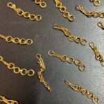 Gold-Plated Back chain with Hook Jewelry Connectors - 4-Link Chain Extenders for Necklaces ; Bracelets - Image 2