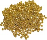 Premium Gold-Tone Gear Locks (Crimp Beads)(Approx 100Piece)