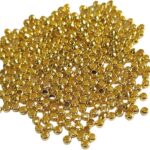 Premium Gold-Tone Gear Locks (Crimp Beads)(Approx 100Piece)