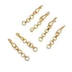 Gold-Plated Back chain with Hook Jewelry Connectors - 4-Link Chain Extenders for Necklaces ; Bracelets