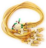 Adjustable Gold-Toned Dori Neck Cord with Pearl & Bead Accents(12Piece)