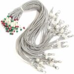Adjustable Silver-Toned Necklace Dori with Multi-Color Bead Accents(12Piece) - Image 2