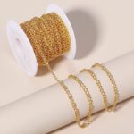 Gold Finish Oval Link Chain Spool