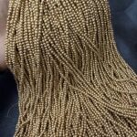 LeCraft Royal Premium Beads – Metallic Gold (3mm)(100Beads x 12Lines per bunch)(5Bunch)