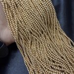LeCraft Royal Premium Beads – Metallic Gold (4mm)(100Beads x 12Lines per bunch)