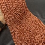 LeCraft Royal Premium Metallic Copper Beads (4mm)(100Beads x 12Lines per bunch)