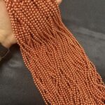 LeCraft Royal Premium Metallic Copper Beads(5mm)(80Beads x 15Lines per bunch)