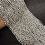 LeCraft Royal Premium Silver Metallic Beads (4mm)(Approx 145Beads x 12Lines per bunch)(5Bunch)