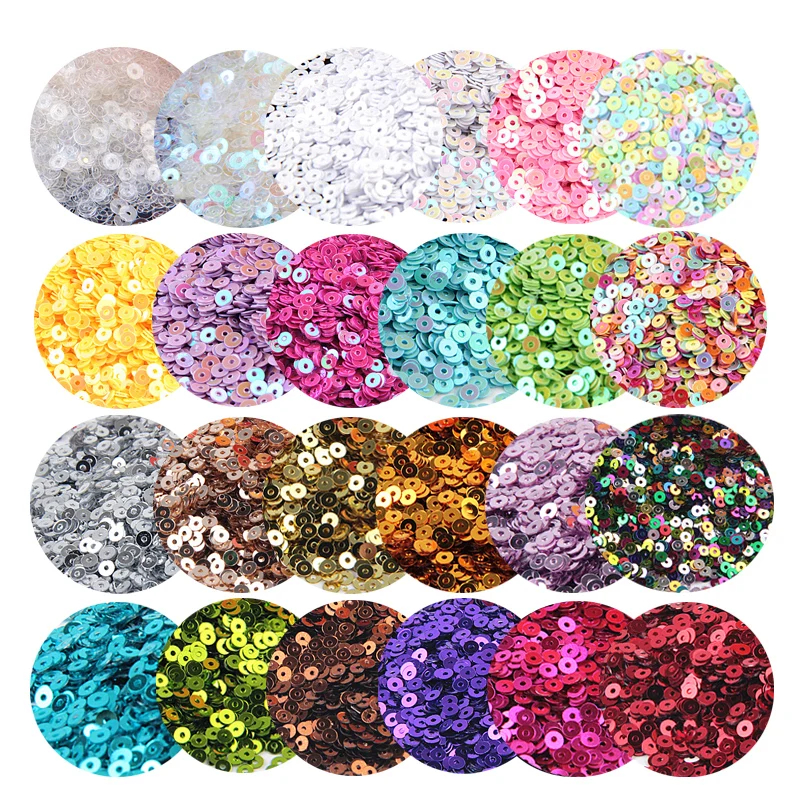 1 (2) Premium Round Sequins Pack – Vibrant Shimmer Finishes for DIY Crafts, Embroidery, Sewing, and Party Decor - Image 1