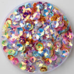 Iridescent Holographic Flower Cup Sequins – Multi-Color Shimmer Mix