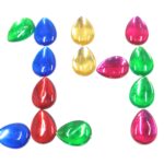 Premium Acrylic Drop Cabochon Gems stone 25x18  (130Pc)
