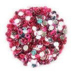 12 Cut Round Flatback Two Holes Sew-On Rhinestone Crystals Acrylic Beads,Kundan Stone with Hole for Sewing Modal Jewellery Making Embroidery and Craft Work  6mm (1040Pc) - Image 10