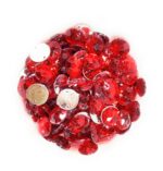 12 Cut Round Flatback Two Holes Sew-On Rhinestone Crystals Acrylic Beads,Kundan Stone with Hole for Sewing Modal Jewellery Making Embroidery and Craft Work  10mm (490Pc) - Image 13