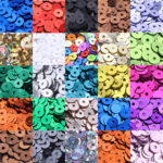 Color Round Flat Sequins Bulk Set – 4mm Paillettes for Embroidery, Arts & Crafts, and DIY Fashion