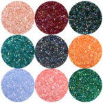 Premium Luster Finish Bugle Beads – Colorful Glass Tube Beads for DIY Crafts (13/0)