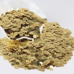 Premium Metallic Dull Gold Round Sequins – 4mm for Embroidery, Sewing, and DIY Crafts