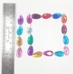 Drop Flatback Two Holes Sew-On Rhinestone Crystals Acrylic Beads,Kundan Stone with Hole for Sewing Modal Jewellery Making Embroidery and Craft Work ( DROP/13X18/470PC)