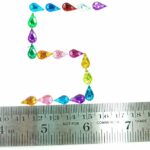 Drop Flatback Two Holes Sew-On Rhinestone Crystals Acrylic Beads,Kundan Stone with Hole for Sewing Modal Jewellery Making Embroidery and Craft Work ( DROP/8X4/1000PC)