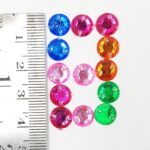 12 Cut Round Flatback Two Holes Sew-On Rhinestone Crystals Acrylic Beads,Kundan Stone with Hole for Sewing Modal Jewellery Making Embroidery and Craft Work  8mm (980Pc)
