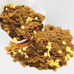 Premium Metallic Gold Round Sequins – 4mm for Embroidery, Sewing, and DIY Crafts