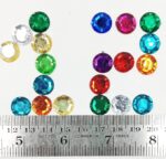 12 Cut Round Flatback Two Holes Sew-On Rhinestone Crystals Acrylic Beads,Kundan Stone with Hole for Sewing Modal Jewellery Making Embroidery and Craft Work  12mm (480Pc)